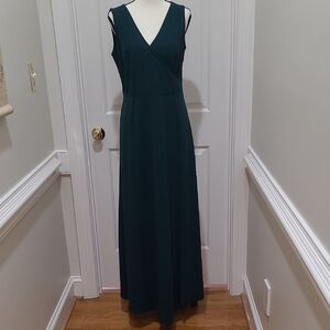 Sleeveless V-Neck Maxi Dress in Deep Teal